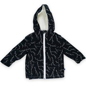 Kickee Pants Lightning Bolt Hooded Weather Resistant Fuzzy Lined Coat 12-18m